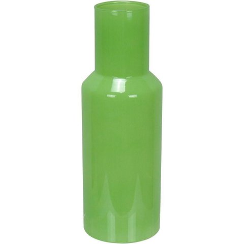 Vaso Decorativo Enfeite Casa Garrafa Home&co Vidro 26x9x9cm Verde