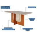Ver imagem 7 de Conjunto de Mesa de Jantar Tampo de Vidro Off White Louise 1,80 com e 6 Cadeiras Juliana Cinamomo/