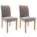 Ver imagem 6 de Conjunto de Mesa de Jantar Tampo de Vidro Off White Louise 1,80 com e 6 Cadeiras Juliana Cinamomo/