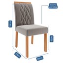 Ver imagem 4 de Conjunto de Mesa de Jantar Tampo de Vidro Off White Louise 1,80 com e 6 Cadeiras Juliana Cinamomo/