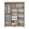 Guarda Roupa Solteiro B369 6 Portas Nature/off White - Móveis Briz - 3