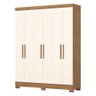 Guarda Roupa Solteiro B369 6 Portas Nature/off White - Móveis Briz - 1