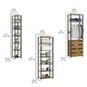 Guarda Roupa Modular para Quarto Casal 175/210x220 Cm Estilo Industrial Bacco 6 Peças MDP Carvalho M - 3