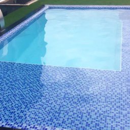 Pastilha de Vidro Cristal Azul Lisa Mescla 30x30cm - 9