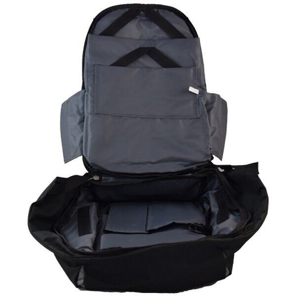 Mochila Notebook Executiva Colégio Trabalho Passeio Anti Furto Roubo Laptop - Cinza - 5