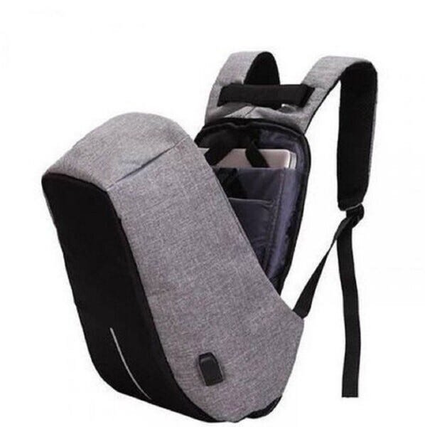 Mochila Notebook Executiva Colégio Trabalho Passeio Anti Furto Roubo Laptop - Cinza - 3