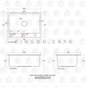 Ver imagem 4 de Cuba para cozinha gourmet pia aço inox com acessórios Corubos Pingoo.casa - Dourado