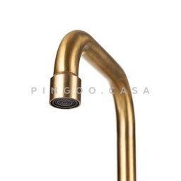 Torneira para cozinha em Aço Escovado Tinguá Pingoo.casa - Dourado - 3