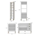 Ver imagem 4 de Cozinha Modulada Aurora 305cm Conjunto Provençal Clássica Cor:branco