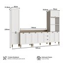 Ver imagem 3 de Cozinha Modulada Aurora 305cm Conjunto Provençal Clássica Cor:branco