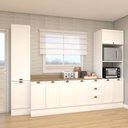 Ver imagem 1 de Cozinha Modulada Aurora 305cm Conjunto Provençal Clássica Cor:branco
