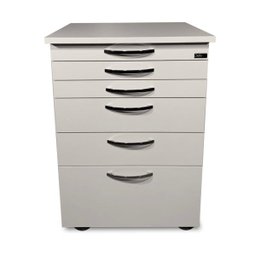 Mesa Auxiliar com Rodinhas e 5 Gavetas - 1