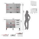 Ver imagem 6 de Armário de Cozinha Modulada Completa 3 Peças 100% Mdf Phoenix Móvel na Caixa