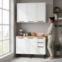 Ver imagem 3 de Armário de Cozinha Modulada Completa 3 Peças 100% Mdf Phoenix Móvel na Caixa