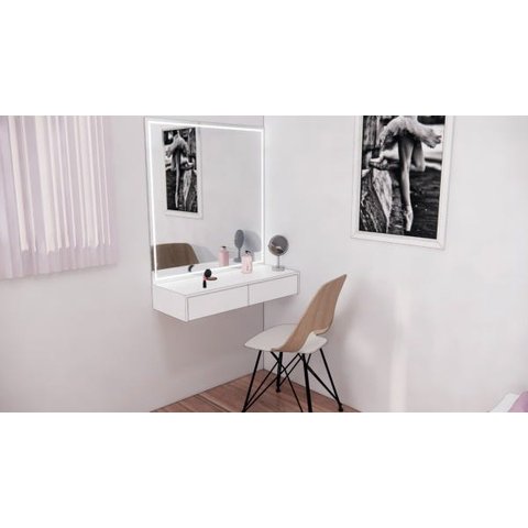 Penteadeira Suspensa 100% MDF - 2 Gavetas