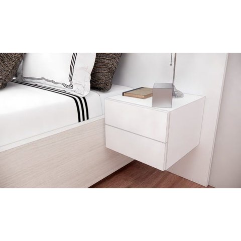 Gaveteiro Suspenso 2 Gavetas 100%MDF - Mesa de Cabeceira - Mesa de Cabeceira