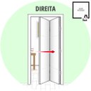 Ver imagem 2 de Porta de Aluminio Camarão Palheta C/trinco Linha Premium:2,10 X 0,90/direita/branco