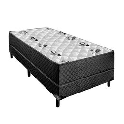 Cama Box Solteiro Conjugada Unyco D28 Ortopédico Floral e Preta - 2