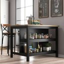 Ver imagem 7 de Bancada Ilha Cozinha 2 Prateleiras 120x80 Cm Cd1019 Preto Dtall