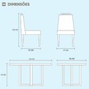 Ver imagem 6 de Conjunto Sala de Jantar 4 Lugares em Madeira Maciça Mesa e Cadeiras Alexandrita Móveis Mix