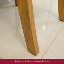 Sala de Jantar Mesa Chan 140cm com 6 Cadeiras Vita Nature/Off White/Bege - Henn - 7