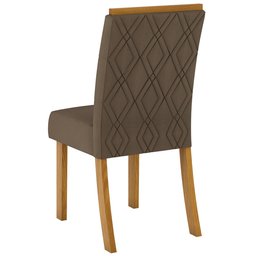 Sala de Jantar Mesa Chan 140cm com 6 Cadeiras Vita Nature/Off White/Bege - Henn - 4