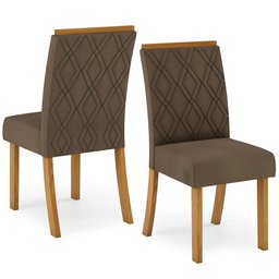 Sala de Jantar Mesa Chan 140cm com 6 Cadeiras Vita Nature/Off White/Bege - Henn - 5