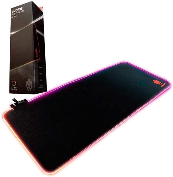 Mousepad Gamer RGB Evolut EG-411 Grande 70x30cm