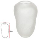 Ver imagem 3 de Vaso Decorativo Vidro Transparente Fosco 28x19cm
