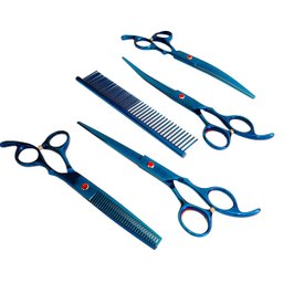Kit Novo Tesoura Pet Shop Banho E Tosa para Cachorros Gatos Pets 7 Polegadas - 4