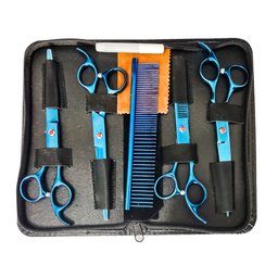 Kit Novo Tesoura Pet Shop Banho E Tosa para Cachorros Gatos Pets 7 Polegadas - 2