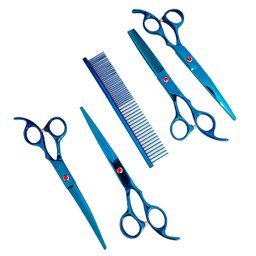 Kit Novo Tesoura Pet Shop Banho E Tosa para Cachorros Gatos Pets 7 Polegadas - 3
