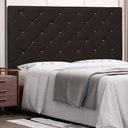 Ver imagem 2 de Cabeceira Tania para Cama Box Queen 160 Cm Corino Marrom - D’Rossi
