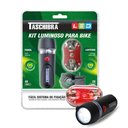 Ver imagem 3 de Kit Iluminação Bike Farol Lanterna Led a Pilha