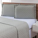 Ver imagem 2 de Kit Colcha Ultrassonica Queen 3 Peças Basics Cinza Claro