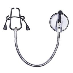 Suporte Secador Parede Azulejo Vidro Flexivel Cabelo Penteado Articulavel Oganizador Cabeleireiro - 5