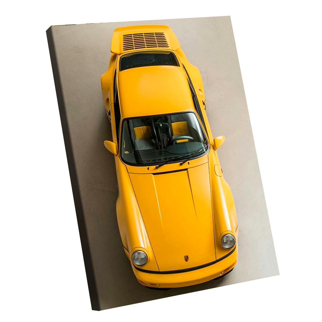 Quadro Porsche 911 Amarelo -- BR ARTES