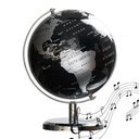 Ver imagem 2 de Globo Terrestre Musical Mapa Mundi Toca Musica Giratorio Mesa Escritorio Enfeite Decoração Quarto Sa