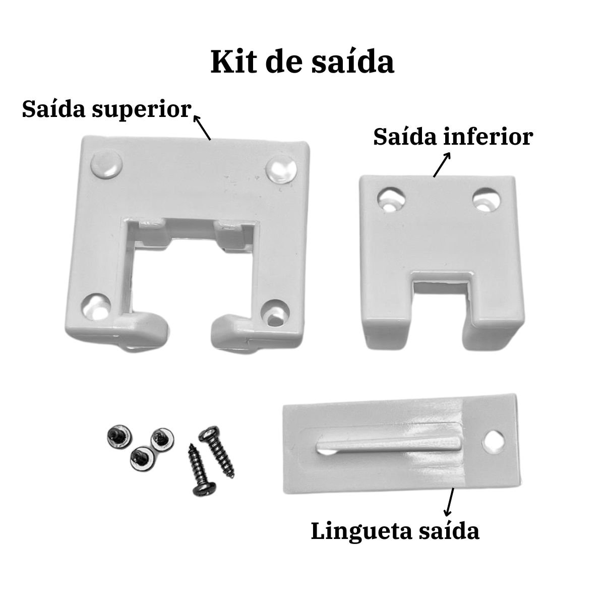 Kit Saída Superior e Inferior para Sacada Envidraçada:branco - 3