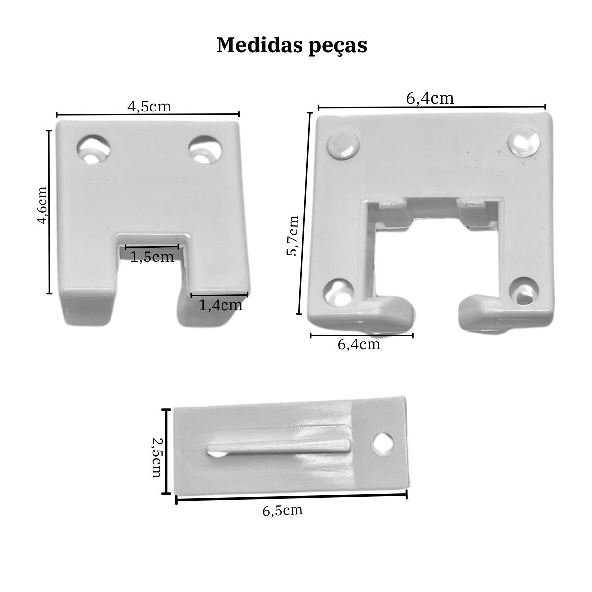 Kit Saída Superior e Inferior para Sacada Envidraçada:branco - 2