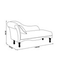 Ver imagem 4 de Divã Recamier Pés Retrô Medelin 150cm Linho Bege E03 - D’Rossi