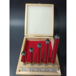 Jogo de Fresa Reta Longa para Tupia com Rolamento Haste 6mm - 8