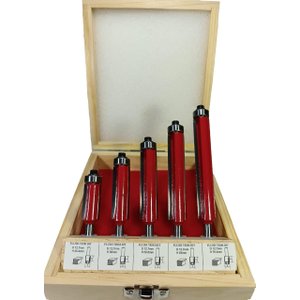 Jogo de Fresa Reta Longa para Tupia com Rolamento Haste 6mm