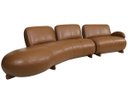 Ver imagem 1 de Sofá de Couro Onix 4 Lugares com Chaise Esquerda Brown - Mempra