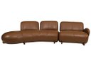 Ver imagem 2 de Sofá de Couro Onix 4 Lugares com Chaise Esquerda Brown - Mempra