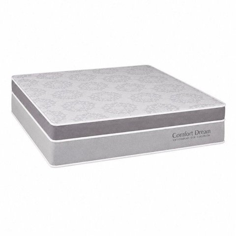 Colchão Queen Sr Life Confort Dream Espuma D28 158x198x28cm Cinza