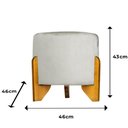 Ver imagem 4 de Puff Banqueta Catar Luxo Decorativo - Suede Azul Turquesa