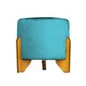 Puff Banqueta Catar Luxo Decorativo - Suede Azul Turquesa - 1