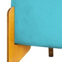 Ver imagem 2 de Puff Banqueta Catar Luxo Decorativo - Suede Azul Turquesa
