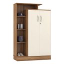 Ver imagem 1 de Armário Multiuso Londres 2 Portas com Chaves Prateleiras e Nichos-amendola-off White-edecasamoveis